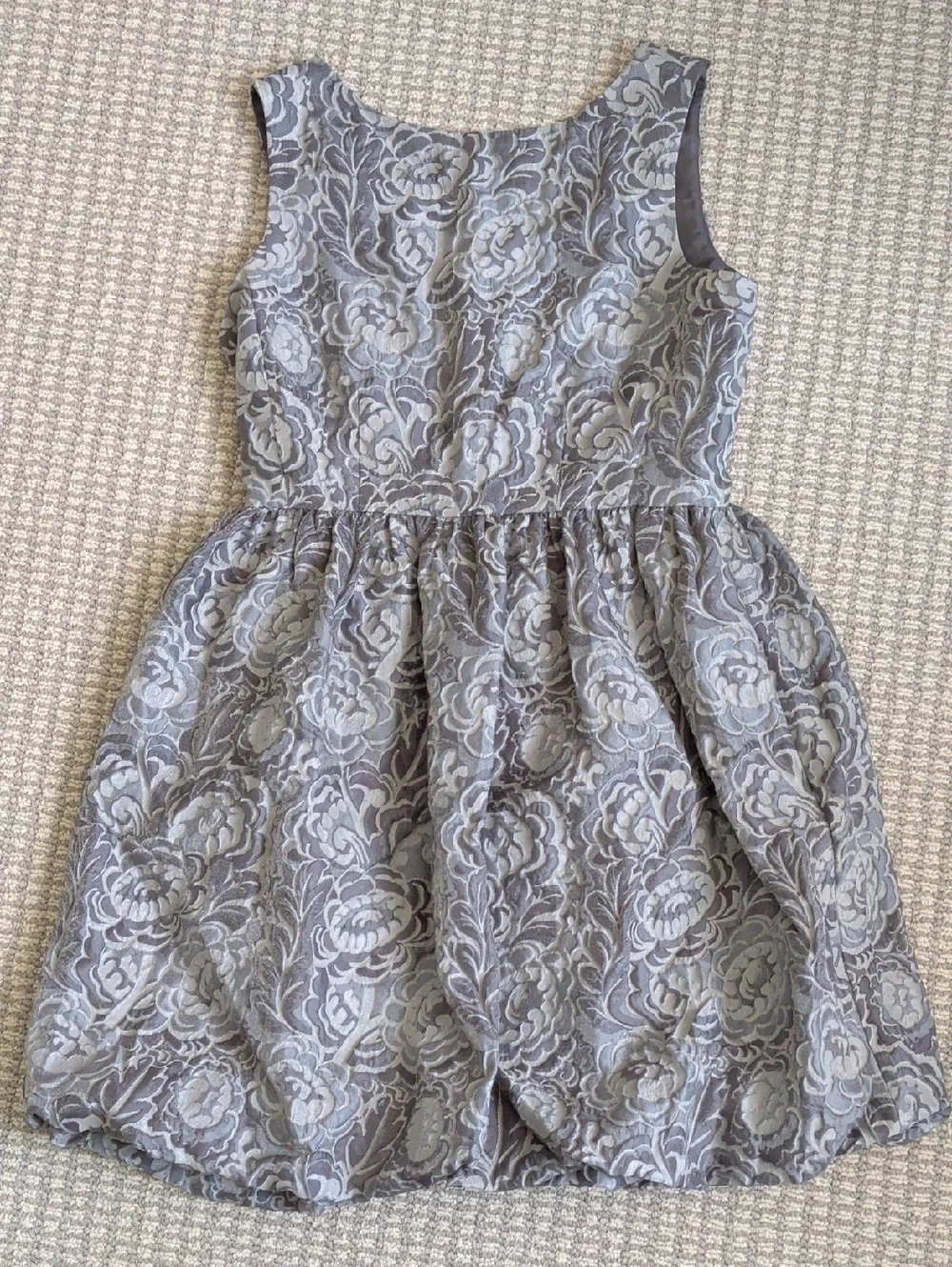kate spade Women Silver Gray Floral Lace Dress Size 6